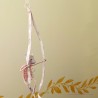 Decorative pink mobile with circus mouse made of papier-mâché
