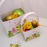 Les 2 tailles de paniers de Pâques "Mignons Lapins" peuvent contenir plusieurs œufs.