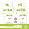 Vue de l'ensemble des 6 fichiers permettant de réaliser des paniers de Pâques en papier.