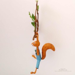 Mobile écureuil en papier mâché "Hector"