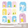 Printable 9 tags "Little white bunnies"