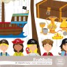 Détails de clipart illustrant des pirates.
