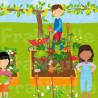 Illustration "school gardening"