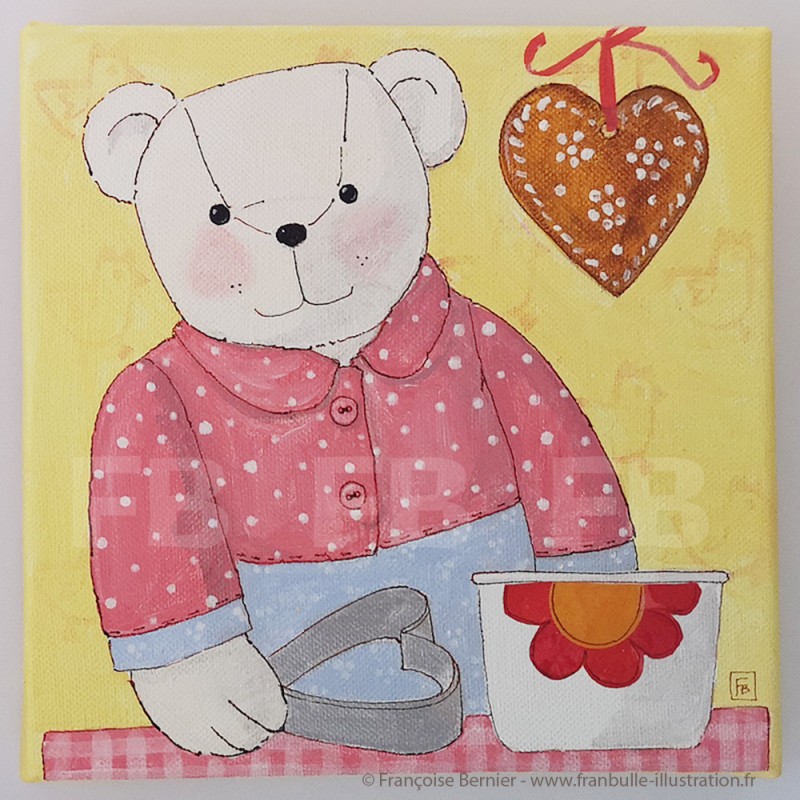 Tableau ours pour enfant "Bredele"