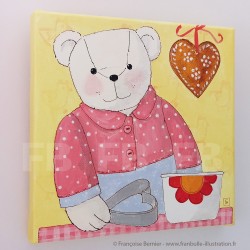 Tableau ours pour enfant "Bredele"