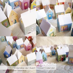 Printable Advent Calendar "The village of Santa Claus"