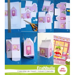 Printable Advent Calendar "The village of Santa Claus"