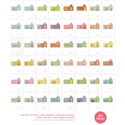 Printable Advent Calendar "The village of Santa Claus"