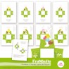 Vue des imprimables bonbonnières en papier décor lapins