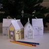 Advent calendar village to colour in. Large boxes.