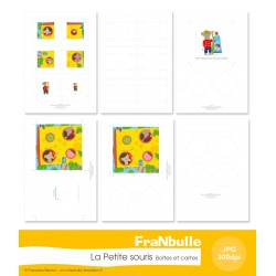 Printable "The Little Mouse", square boxes for small gifts, baby teeth box, cards